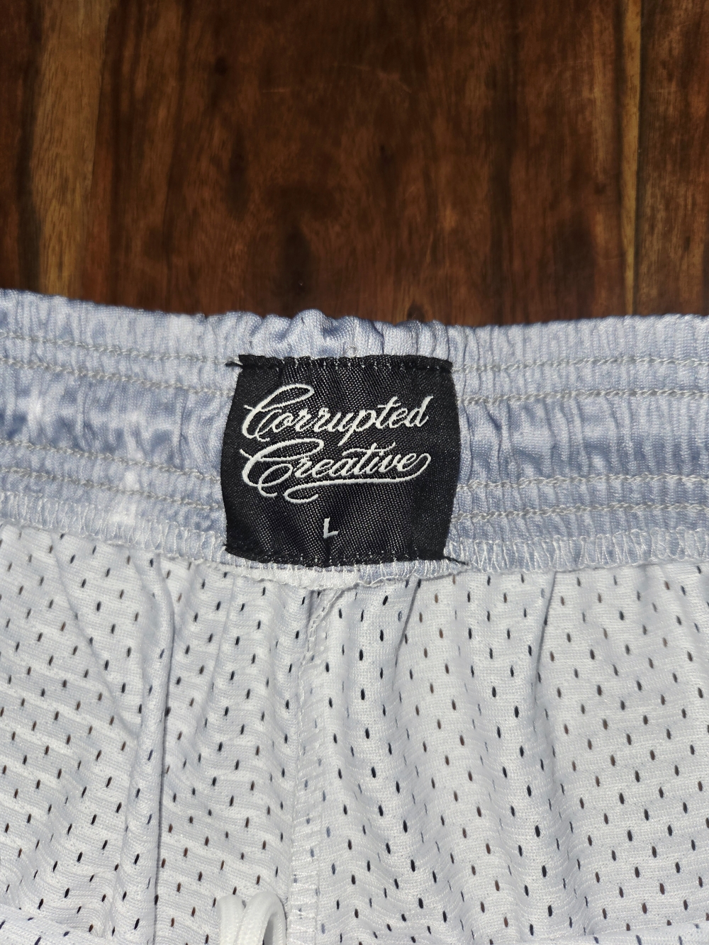 Corrupted Creative Men's Light Blue Athletic Mesh Shorts - Picture 5 of 8